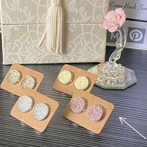 Taupe Chunky Druzy on Stainless Steel Round Studs Earrings